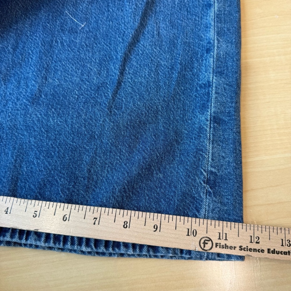 American Eagle Strigid Low Rise Ultra Wide Leg Jeans Women’s Sz 2 Short Blue - Picture 16 of 16